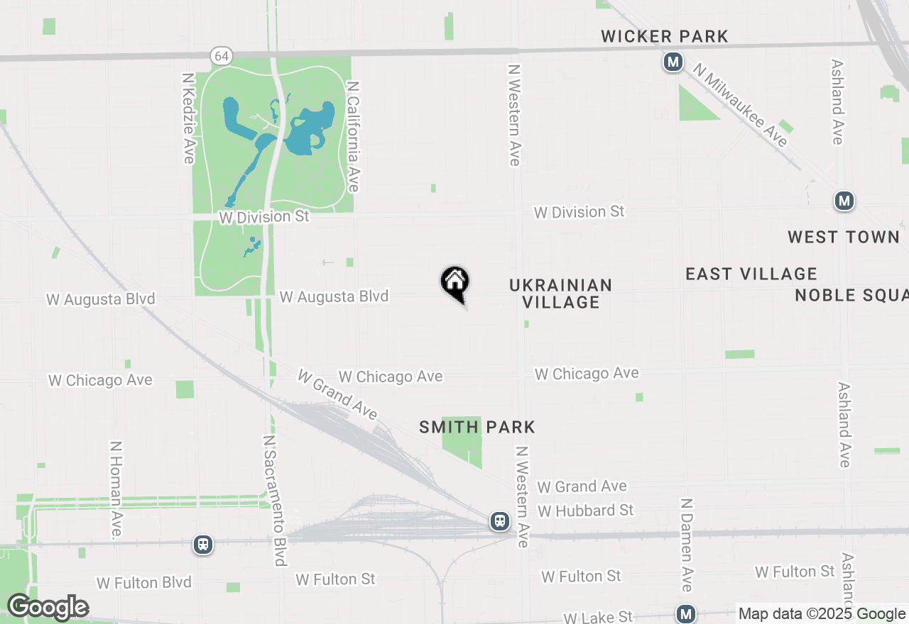 Map of 2536 W Walton Street #G, Chicago, IL 60622