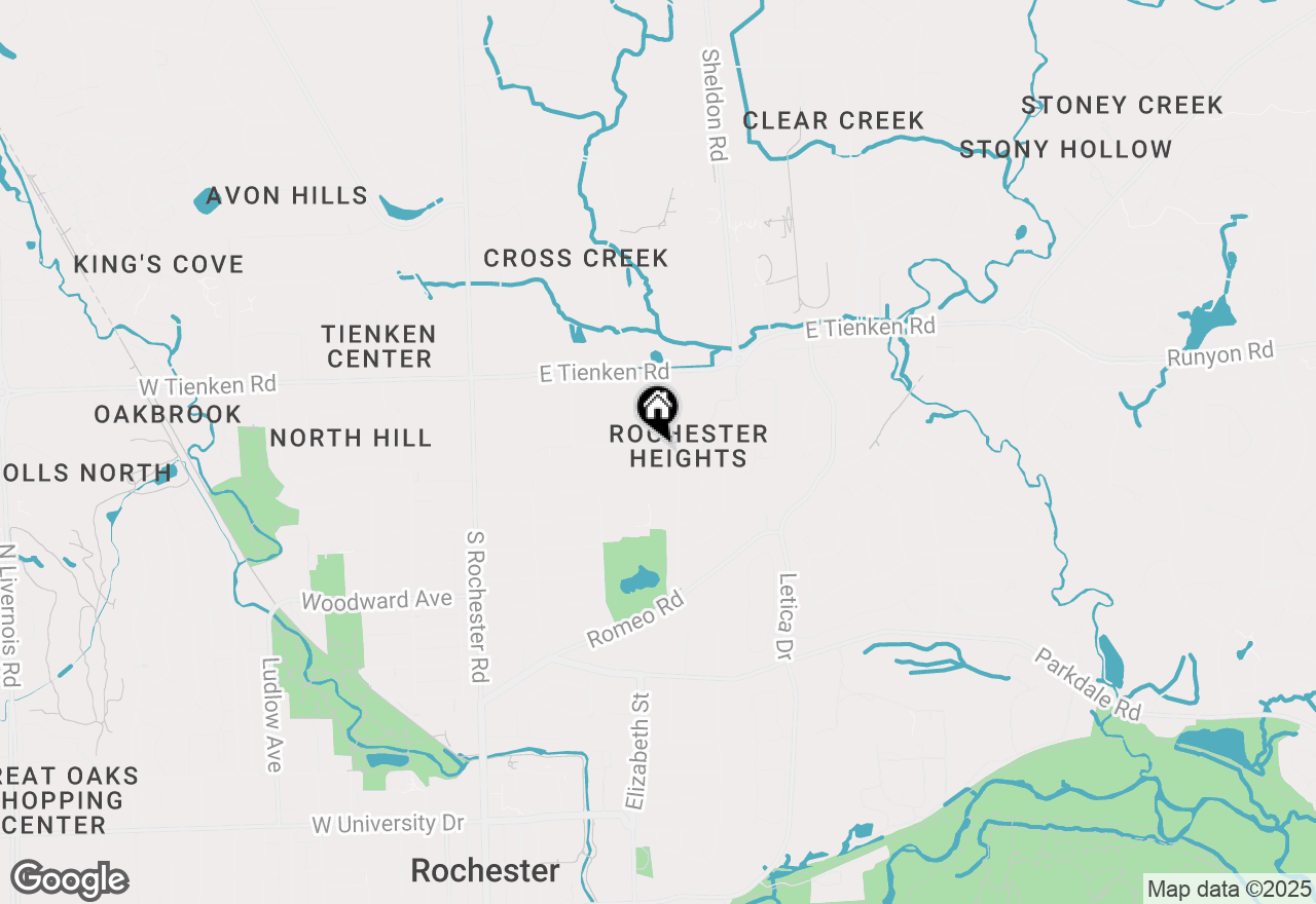Map of 390 Red Oak Lane, Rochester Hills, MI 48307