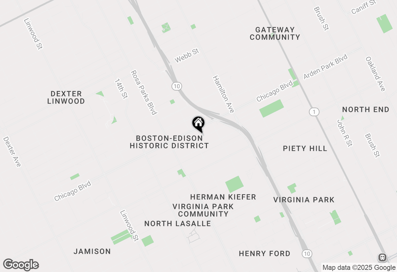 Map of 1530 Longfellow Street, Detroit, MI 48206