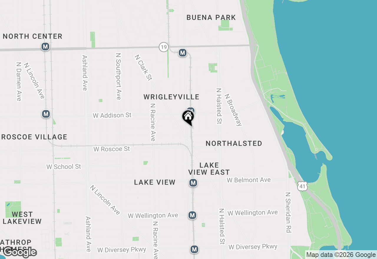 Map of 3501 N Sheffield Avenue #2S, Chicago, IL 60657