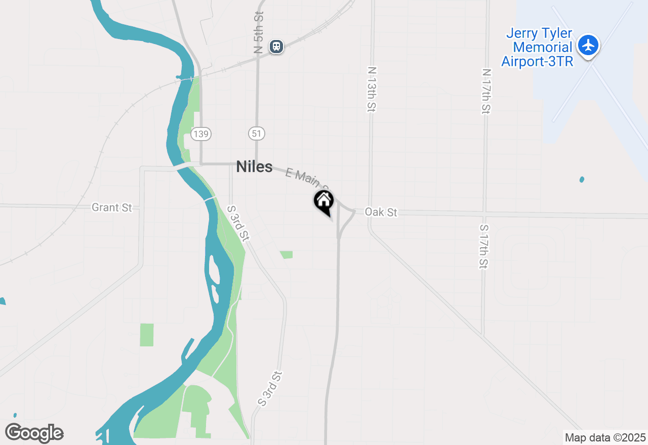 Map of 921 Hickory Street, Niles, MI 49120