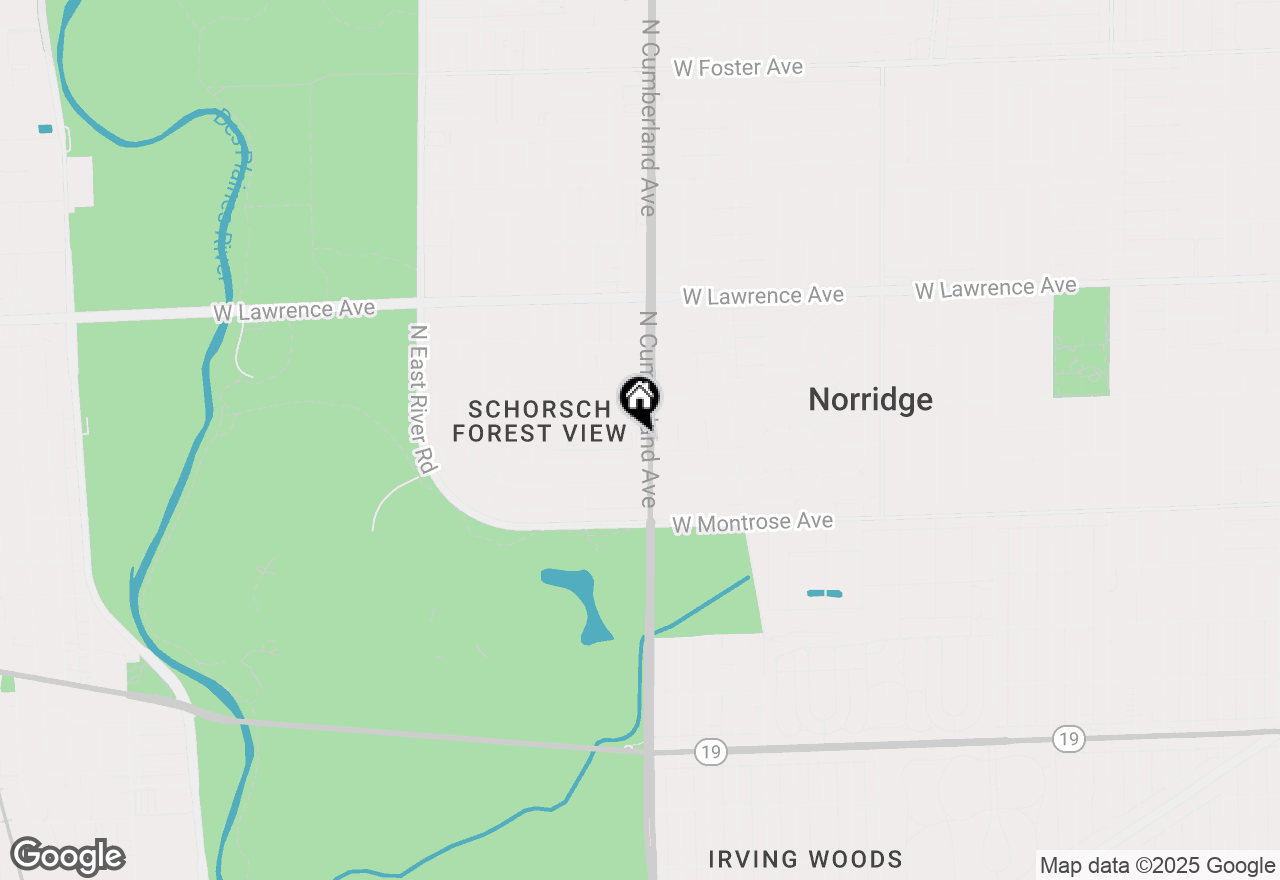 Map of 4534 N Cumberland Avenue #207, Chicago, IL 60656