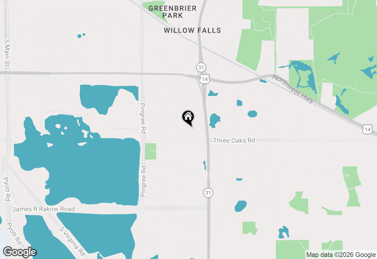 Map of 748 Tree Top Lane, Crystal Lake, IL 60014