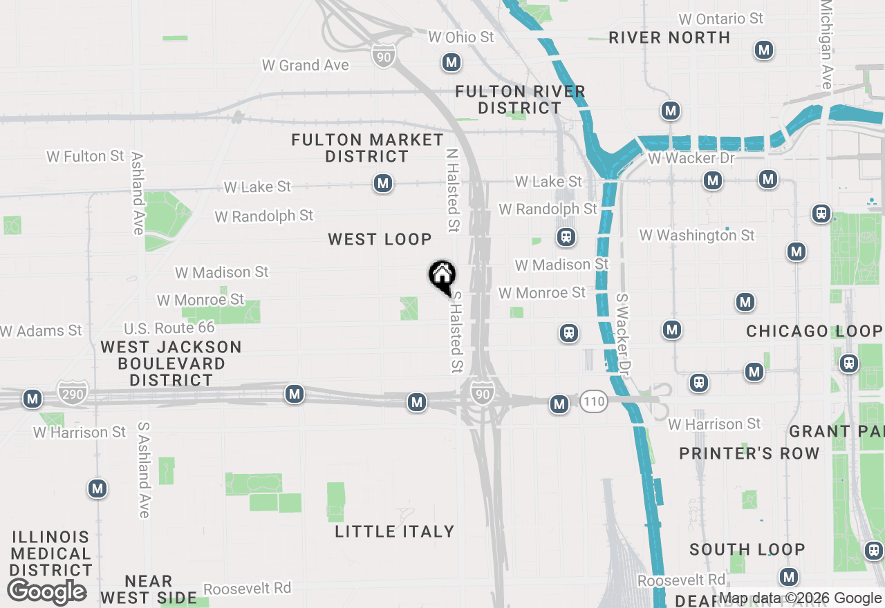 Map of 123 S Green Street #809B, Chicago, IL 60607