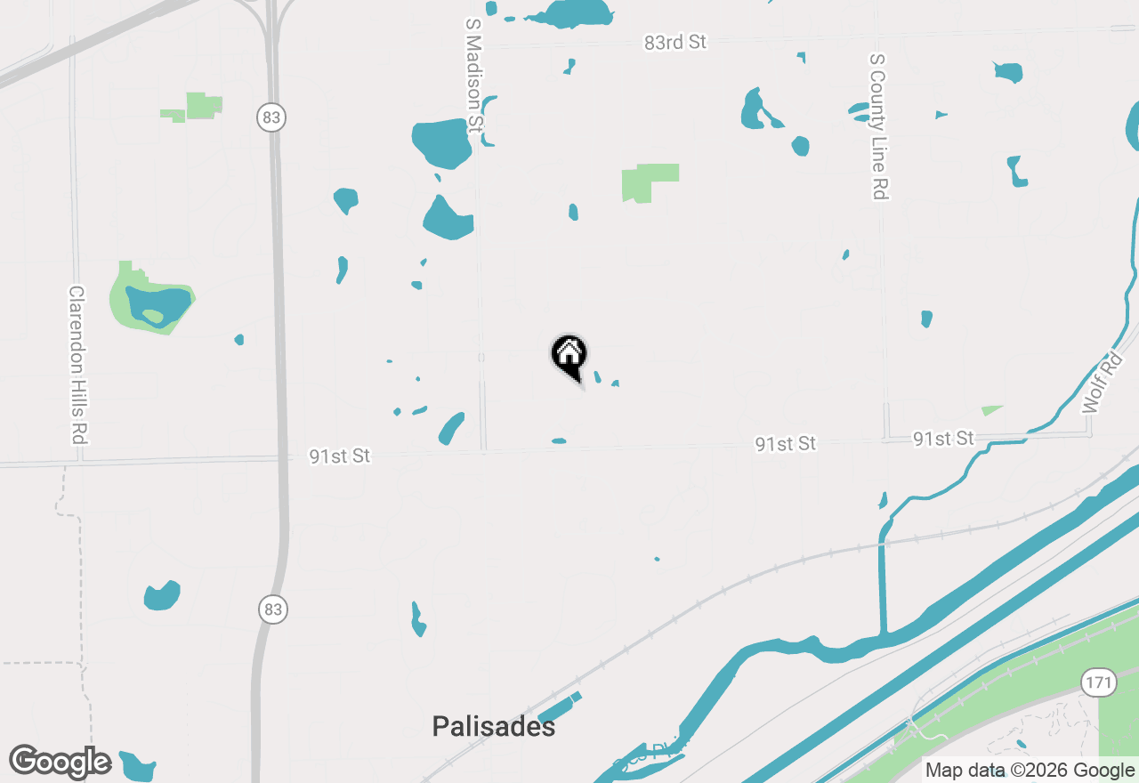 Map of (Address confidential), Burr Ridge, Illinois 60527