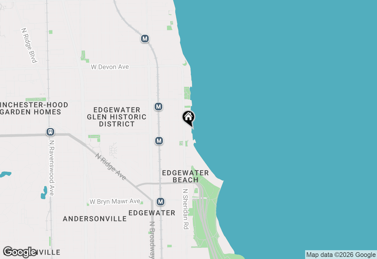 Map of 6007 N Sheridan Road #5J, Chicago, IL 60660