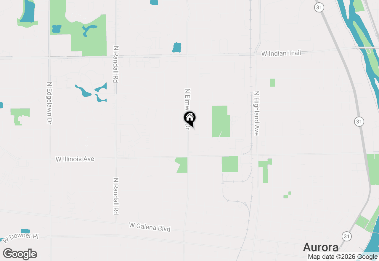 Map of 781 N Elmwood Drive, Aurora, IL 60506