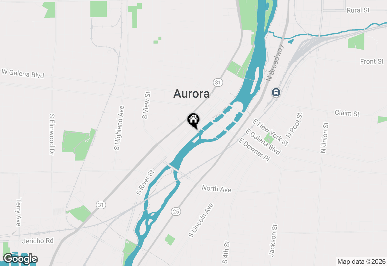 Map of 140 S River Street #203, Aurora, IL 60506