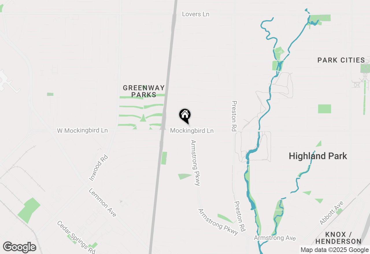Map of 4424 Mockingbird Parkway, University Park, TX 75205