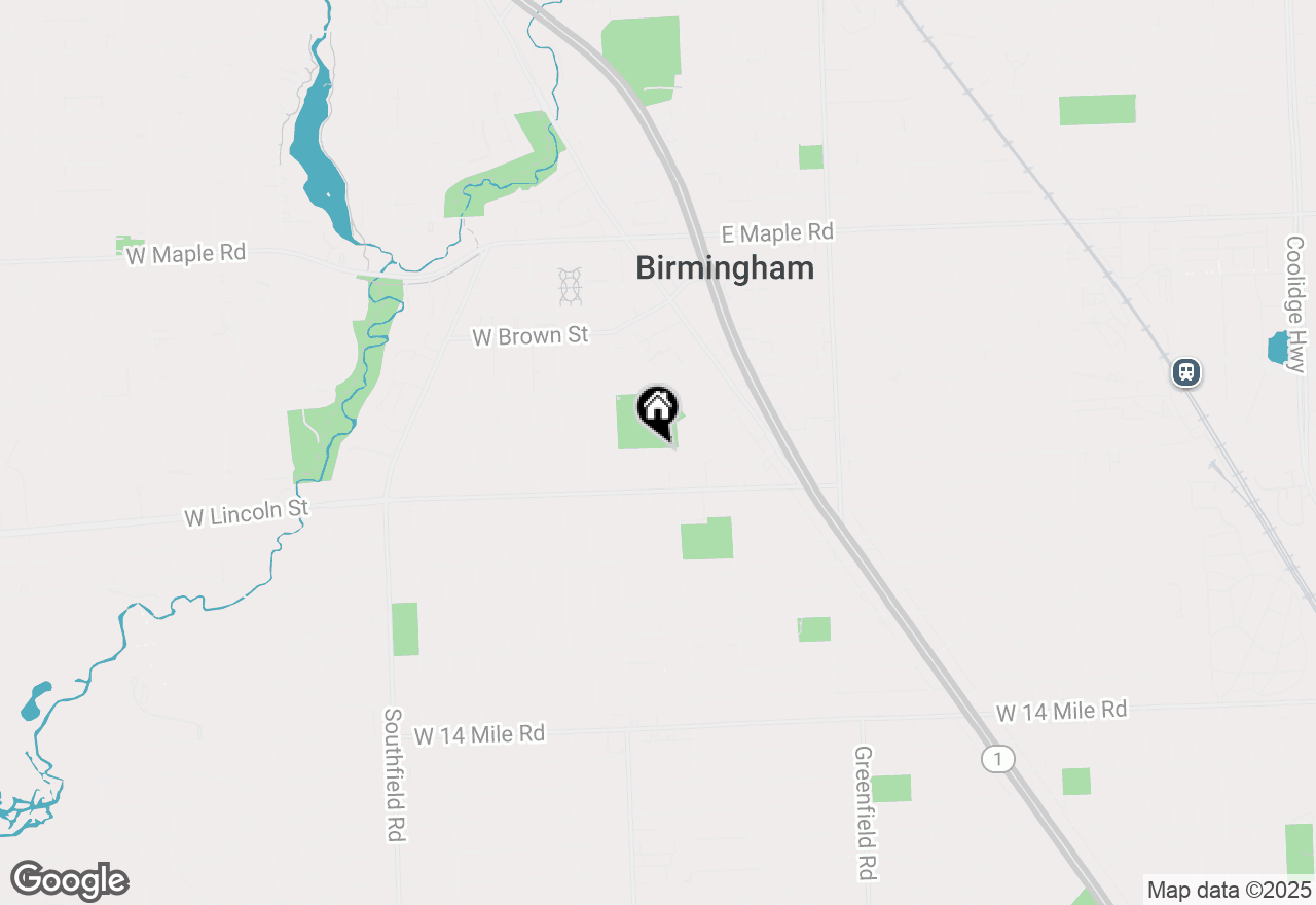 Map of 228 George Street, Birmingham, MI 48009