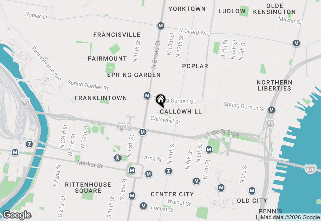 Map of 429 N 13th Street #5G, Philadelphia, PA 19123