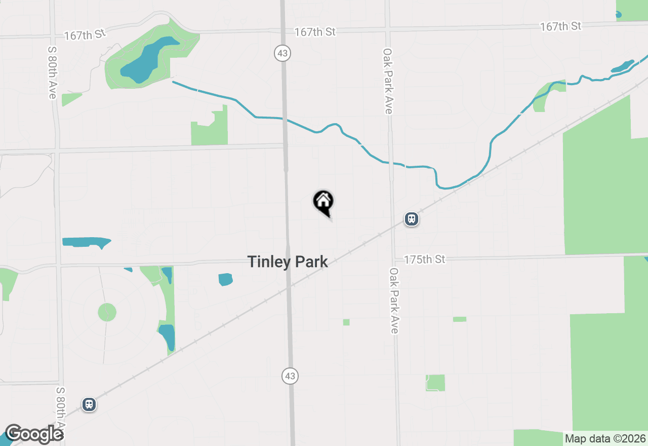 Map of 7029 173rd Place, Tinley Park, IL 60477
