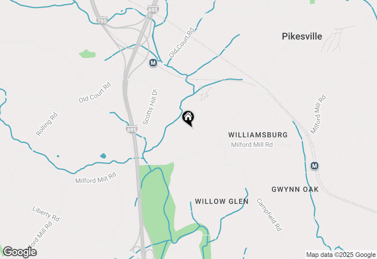 Map of 735 Cliffedge, Baltimore, MD 21208