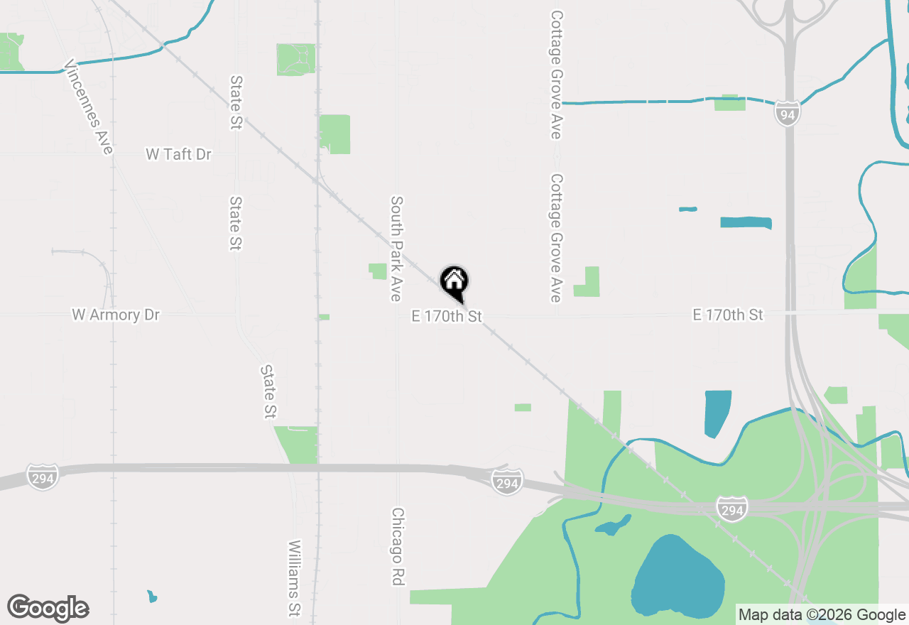 Map of 510 E 170th Street, South Holland, IL 60473
