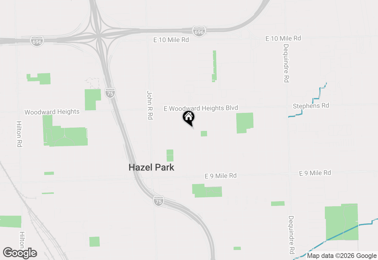 Map of 23704 Hazelwood Avenue, Hazel Park, MI 48030