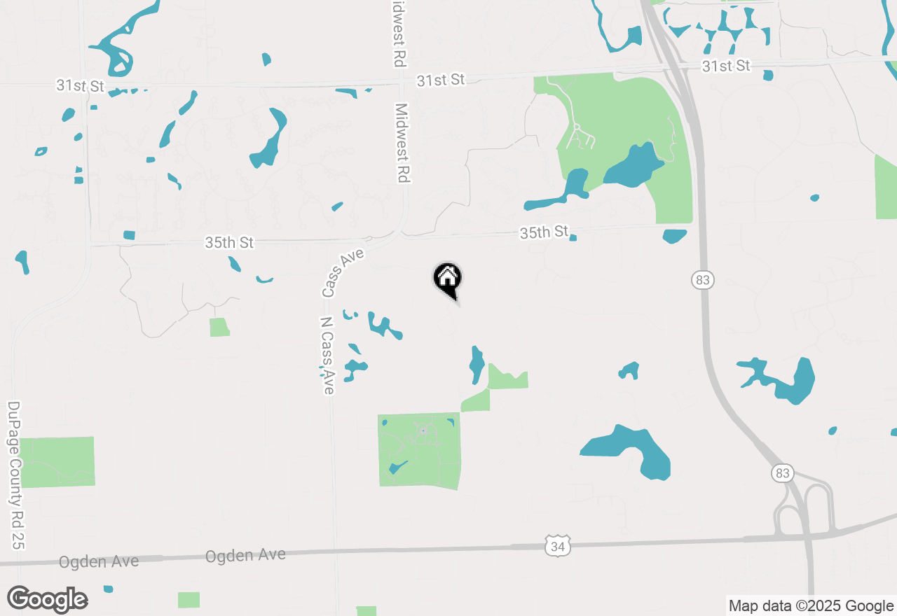 Map of 35 Willowcrest Drive, Oak Brook, IL 60523