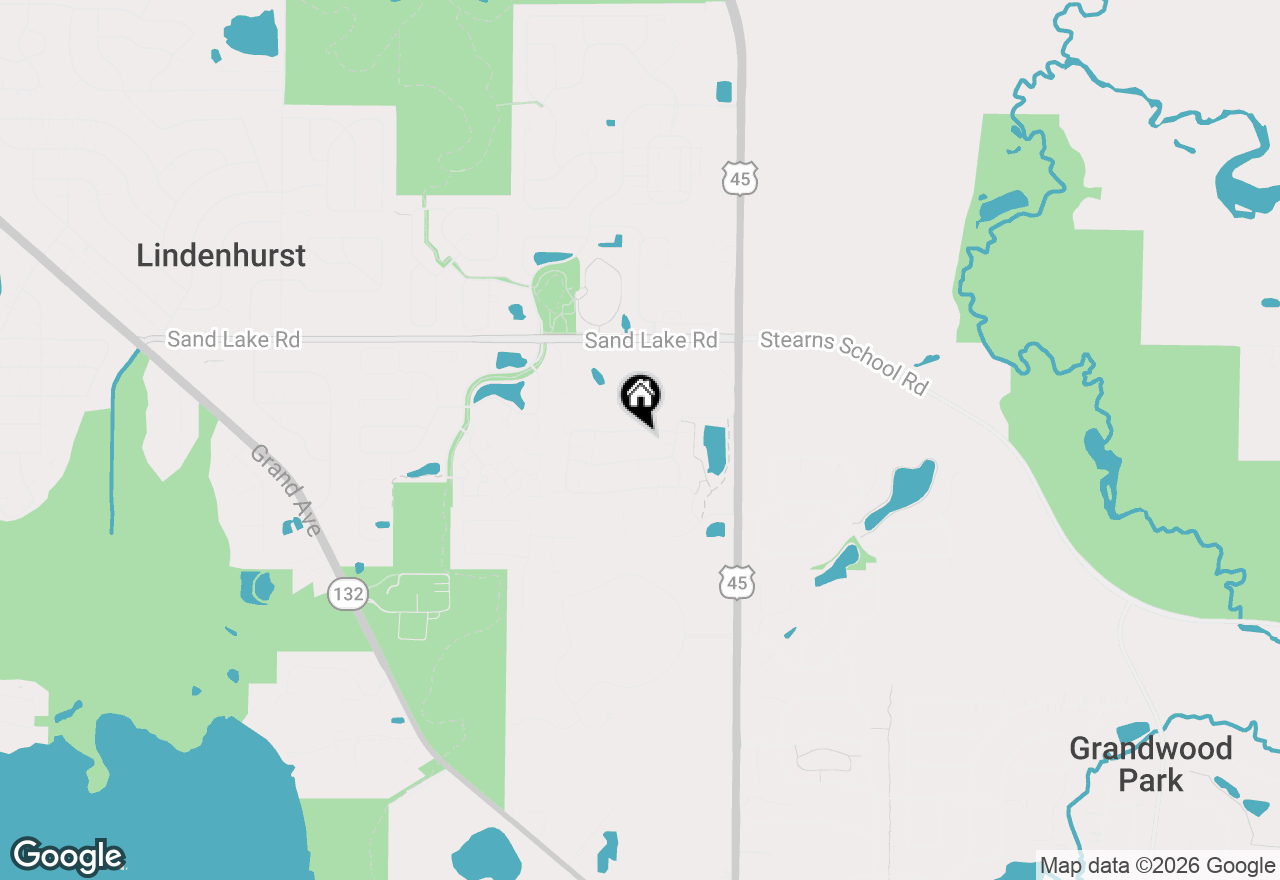 Map of 2871 Falling Waters Lane, Lindenhurst, IL 60046