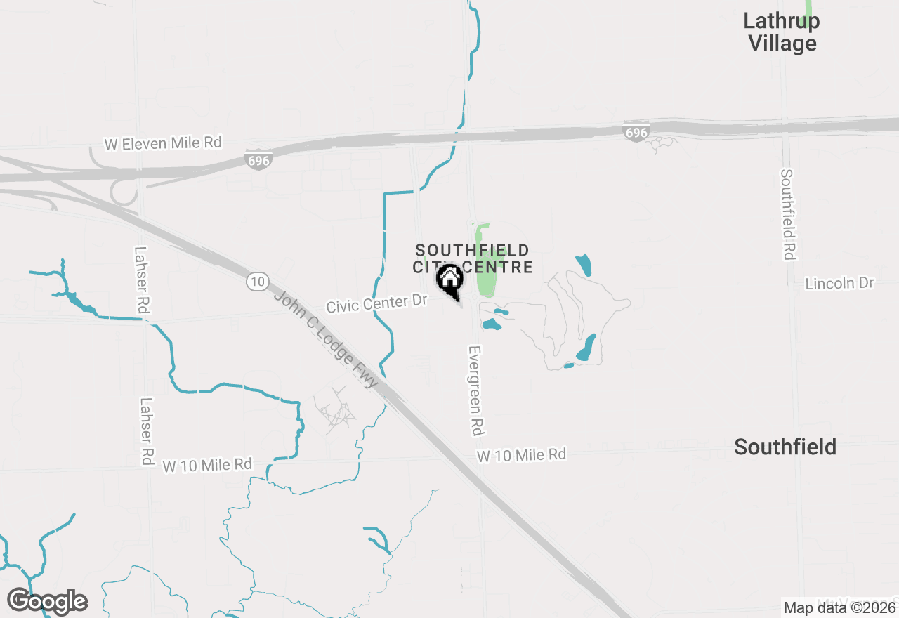 Map of 5000 Town Center Center #2904, Southfield, MI 48075