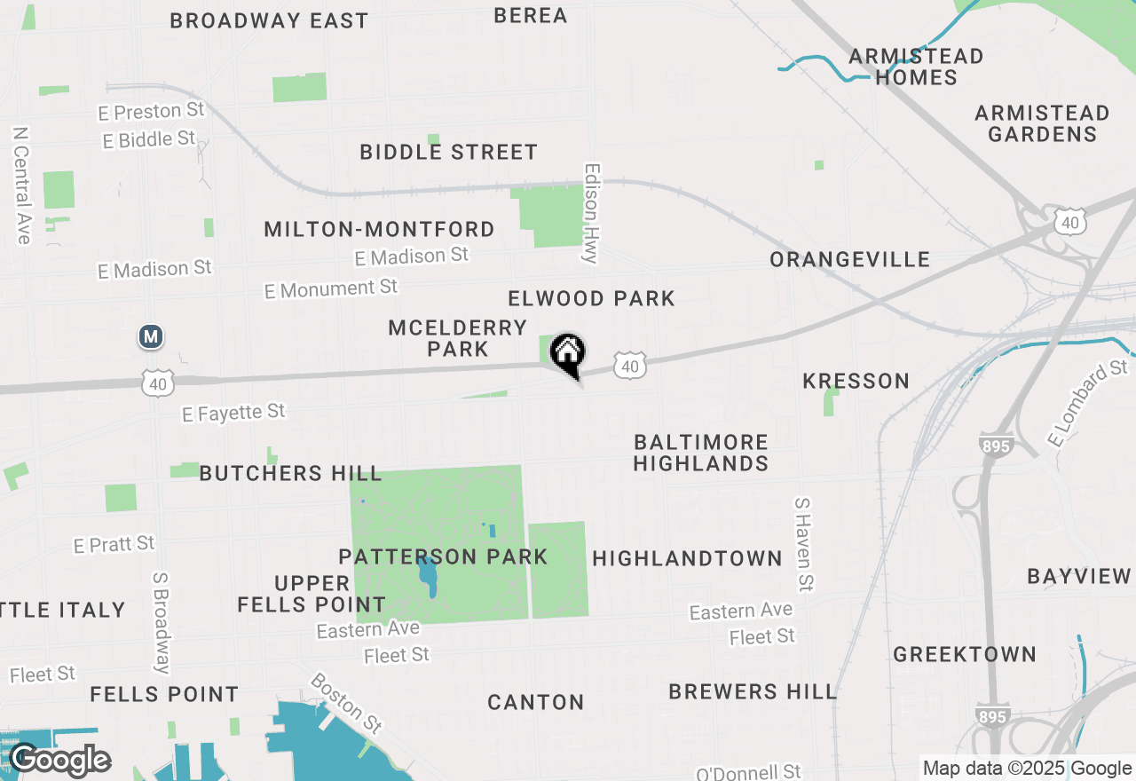 Map of 3022 E Fayette Street #B, Baltimore, MD 21224