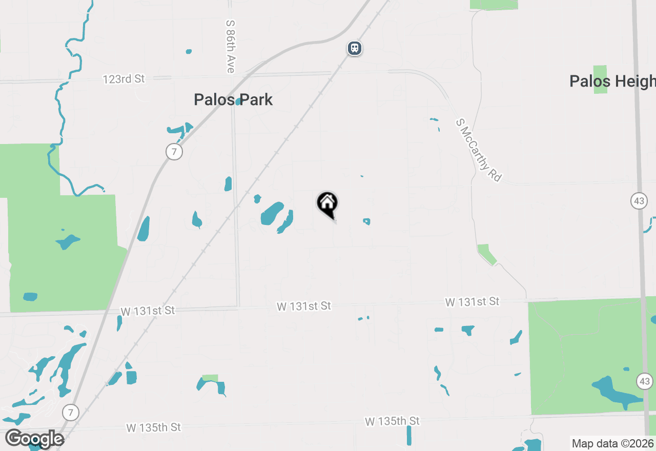 Map of 12820 S 82nd Court, Palos Park, IL 60464