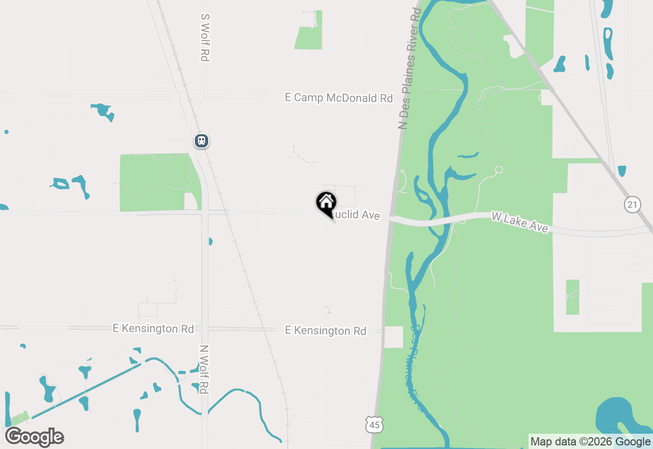 Map of 1203 N Burning Bush Lane, Mount Prospect, IL 60056
