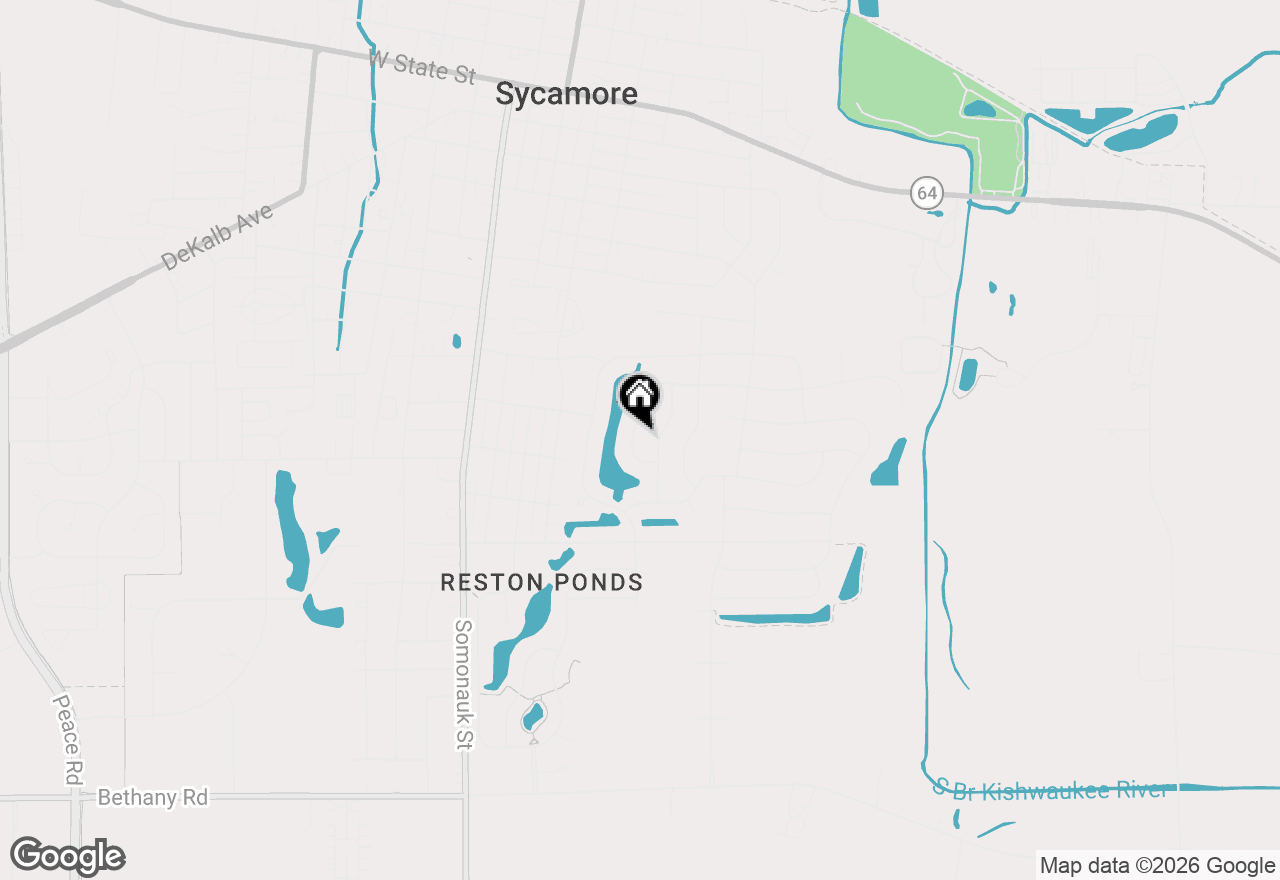 Map of 1032 Nottingham Road, Sycamore, IL 60178