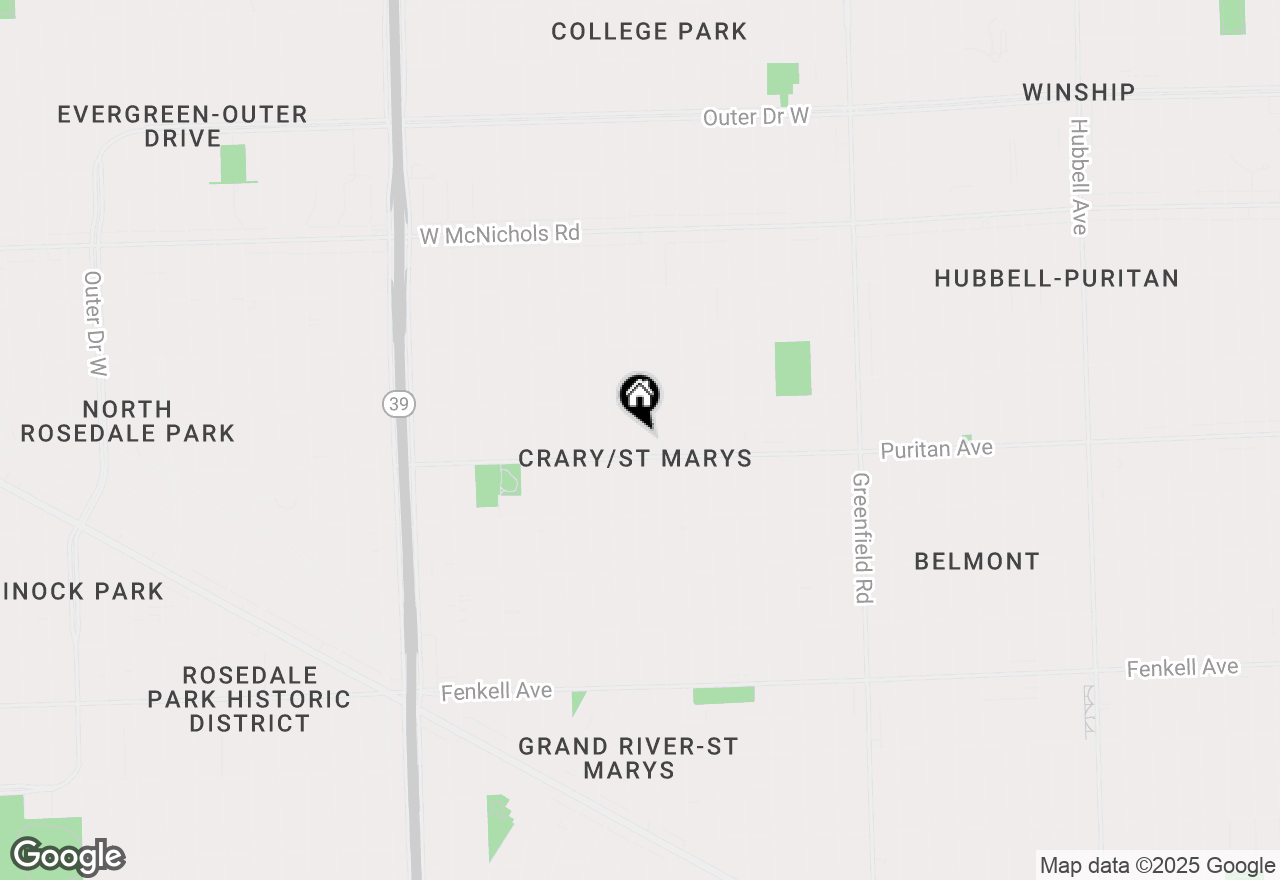 Map of 15872 Asbury Park Park, Detroit, MI 48227