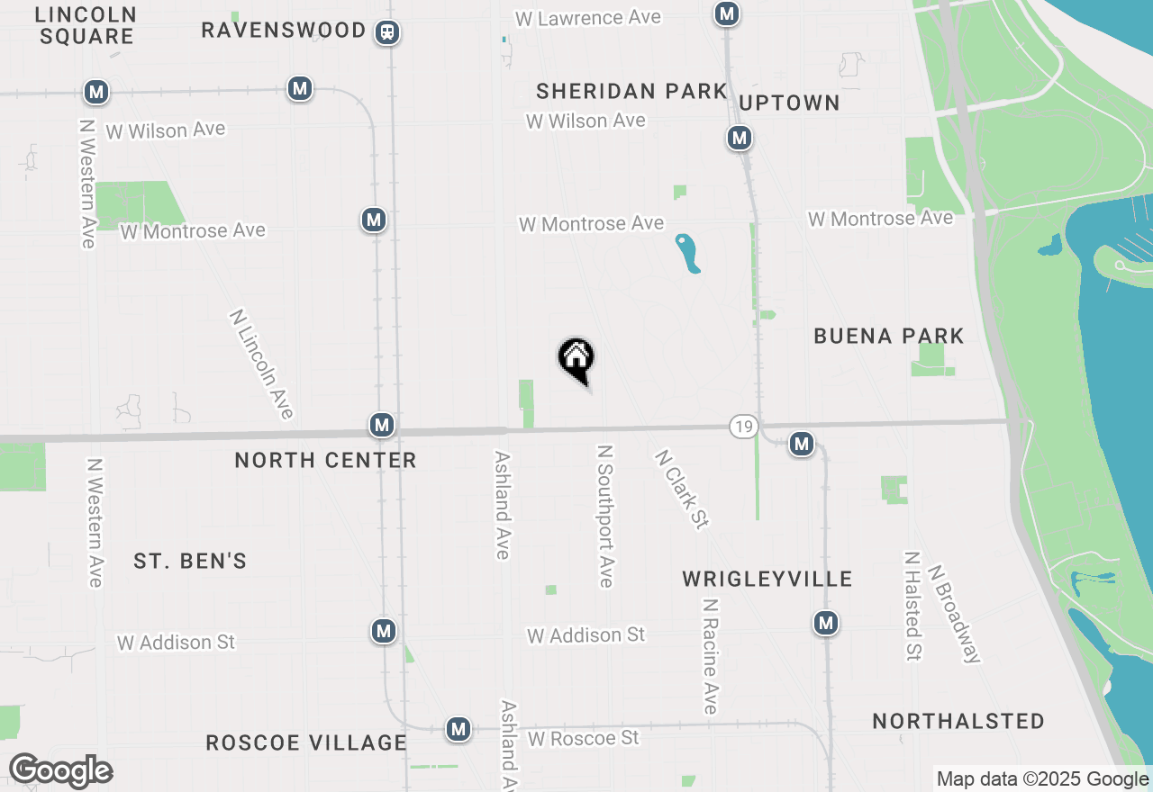 Map of 1430 W Cuyler Avenue #1E, Chicago, IL 60613