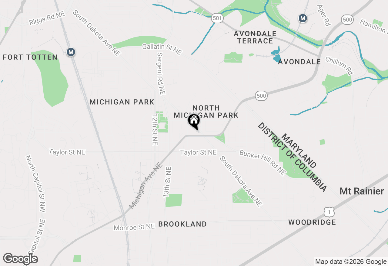 Map of 1420 Michigan Avenue Ne, Washington, DC 20017
