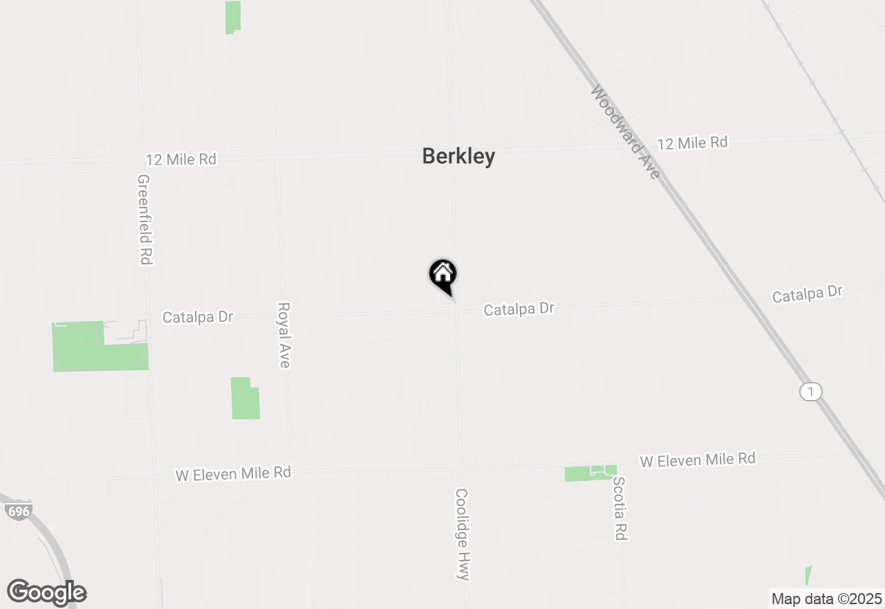 Map of 2636 Kenmore Road, Berkley, MI 48072