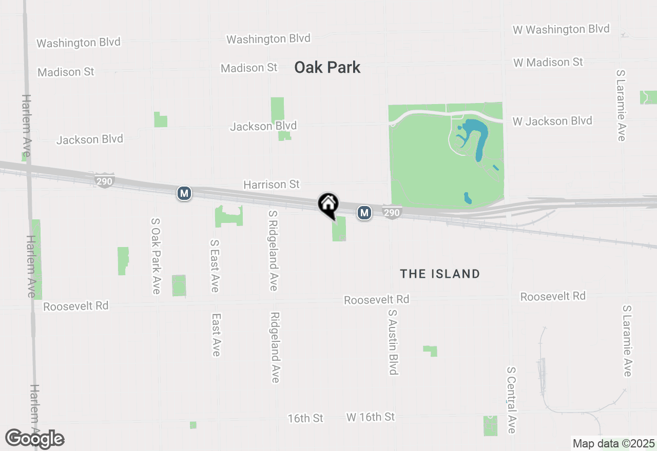 Map of 1021 S Lombard Avenue, Oak Park, IL 60304