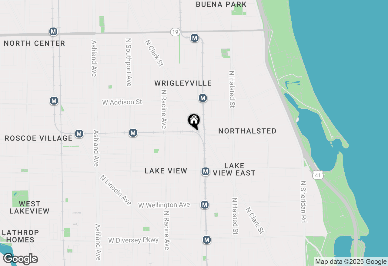 Map of 1014 W Roscoe Street #1F, Chicago, IL 60657