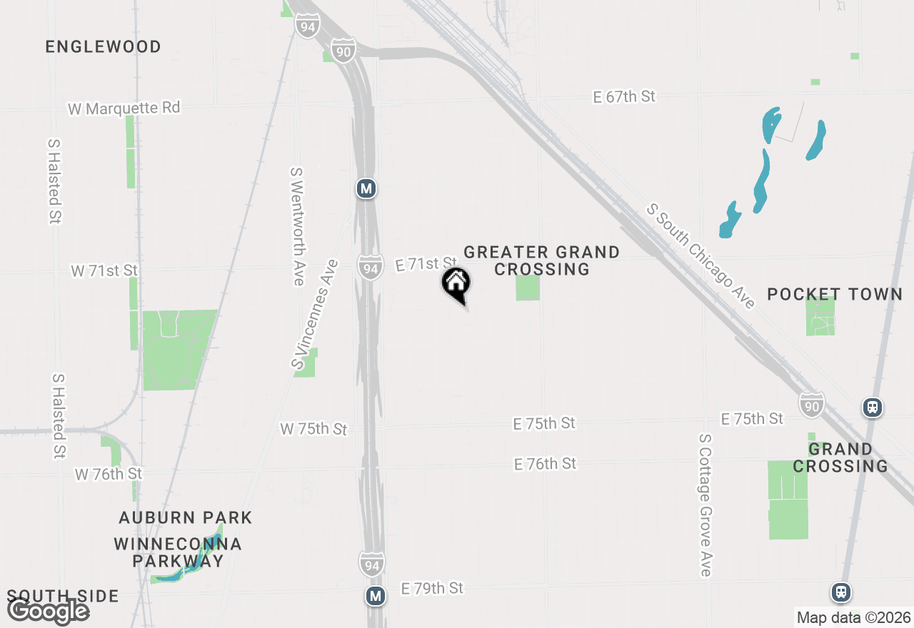 Map of 7212 S Indiana Avenue, Chicago, IL 60619