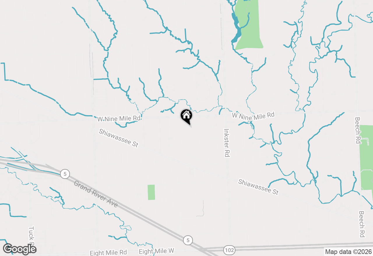 Map of 22216 N Brandon Street, Farmington, MI 48336