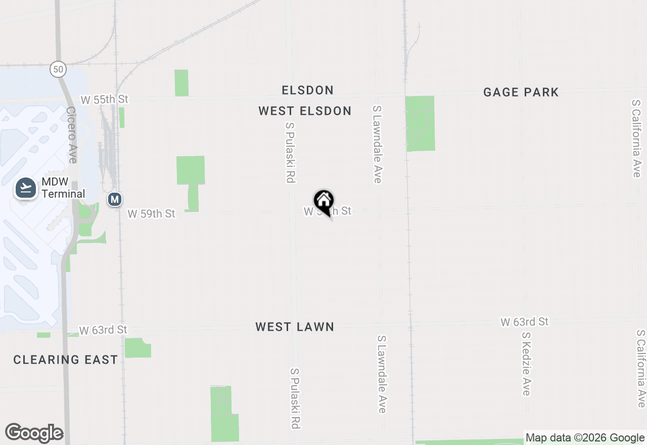 Map of 3858 W 59th Place, Chicago, IL 60629