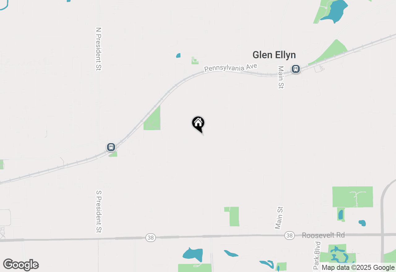 Map of 286 Hill Avenue, Glen Ellyn, IL 60137