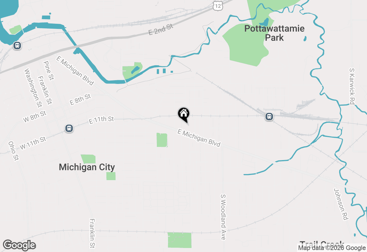Map of 115 N Porter Street, Michigan City, IN 46360