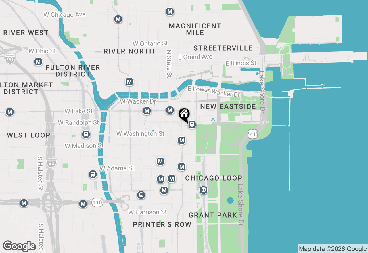 Map of 130 N Garland Court #3001, Chicago, IL 60602
