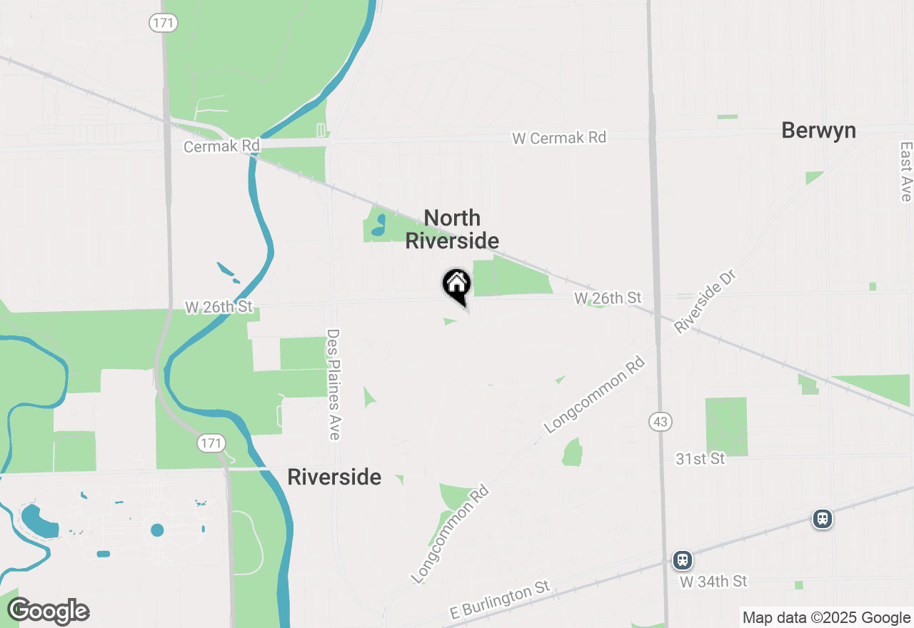Map of 166 Northgate Road, Riverside, IL 60546