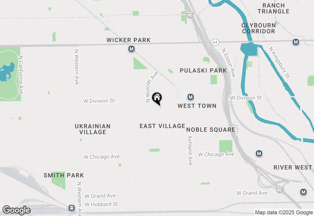 Map of 1821 W Haddon Street, Chicago, IL 60622