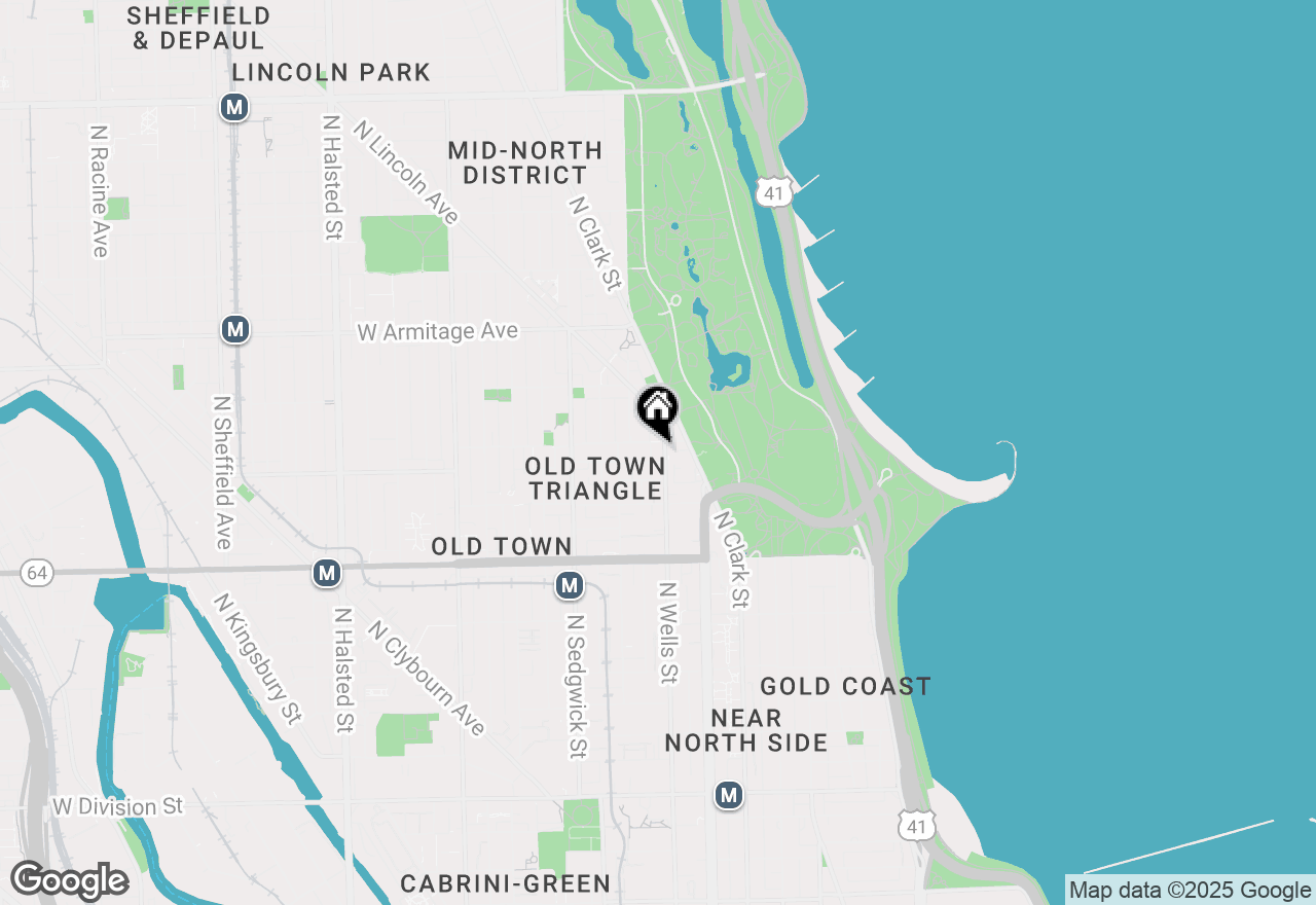 Map of 1750 N Wells Street #106, Chicago, IL 60614