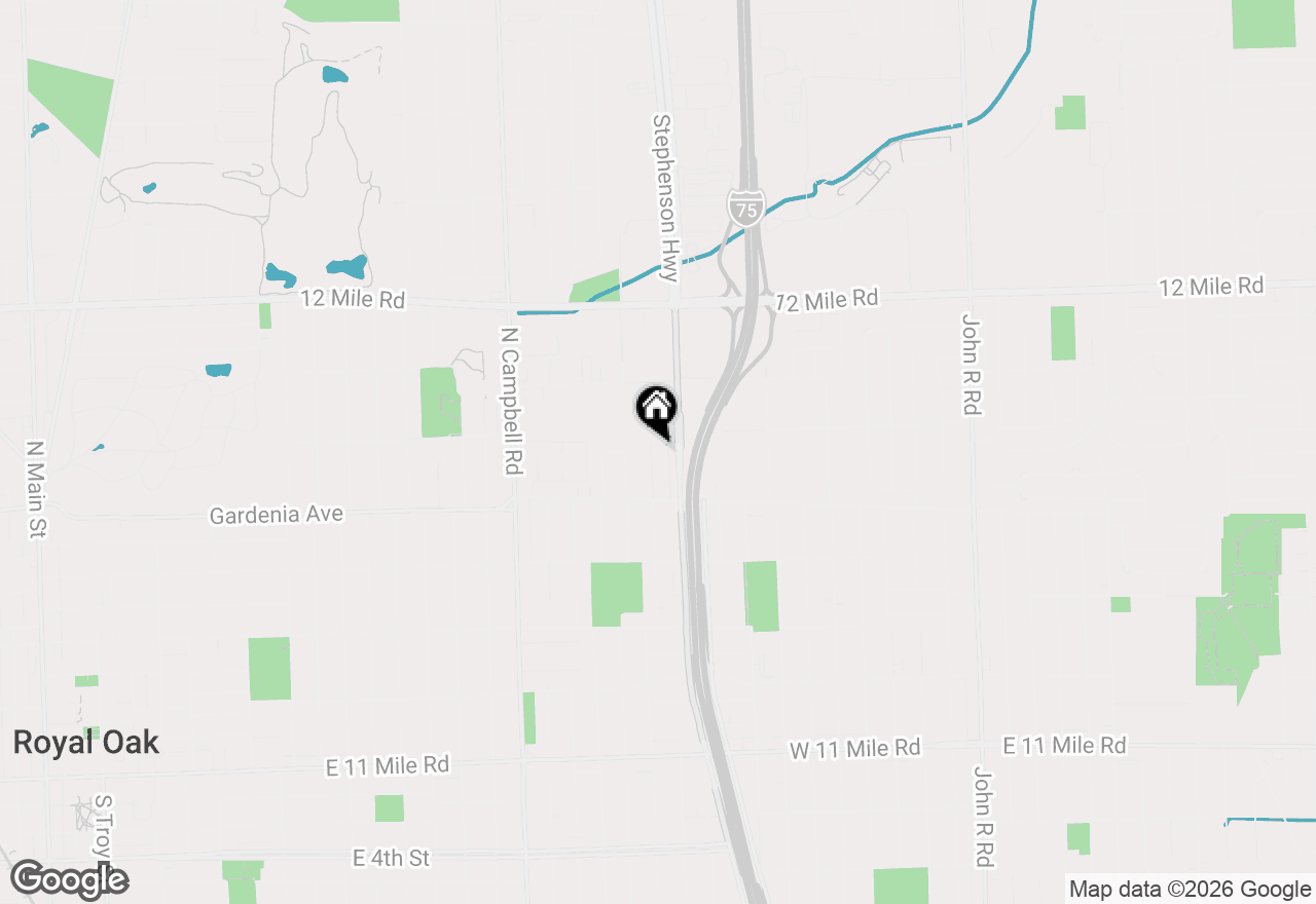 Map of 1116 Symes Court, Royal Oak, MI 48067