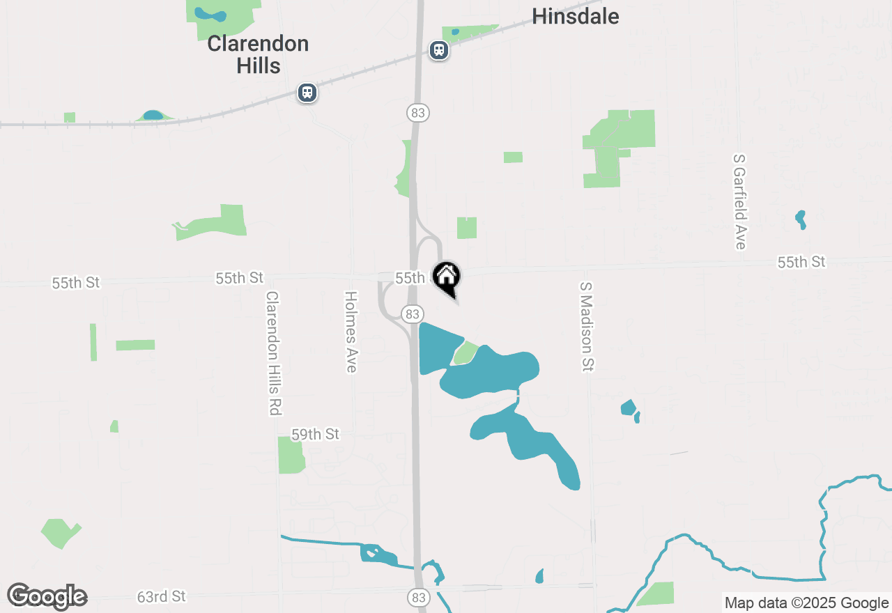 Map of 5545 S Stough Street, Hinsdale, IL 60521