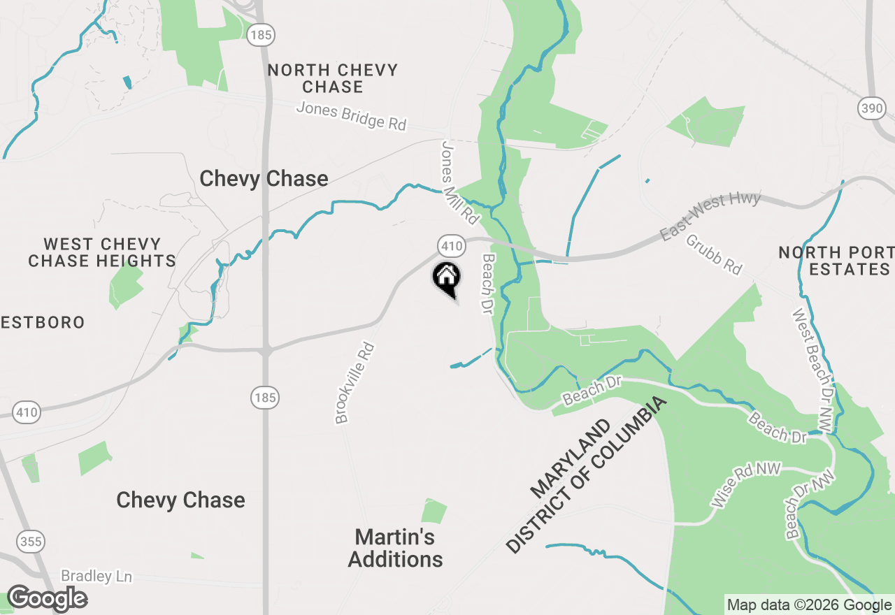 Map of 3301 Shirley Ln, Chevy Chase, MD 20815
