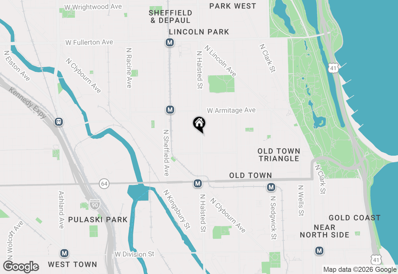 Map of 1856 N Halsted Street #1N, Chicago, IL 60614