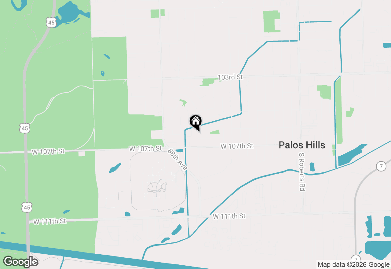 Map of 10620 S 86th Avenue, Palos Hills, IL 60465