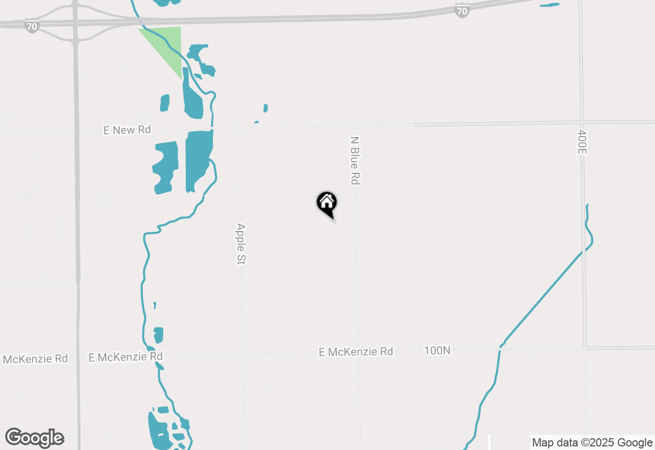 Map of 1377 Redwood Drive, Greenfield, IN 46140