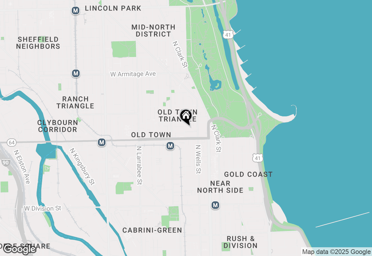 Map of 1641 N North Park Avenue #1F, Chicago, IL 60614