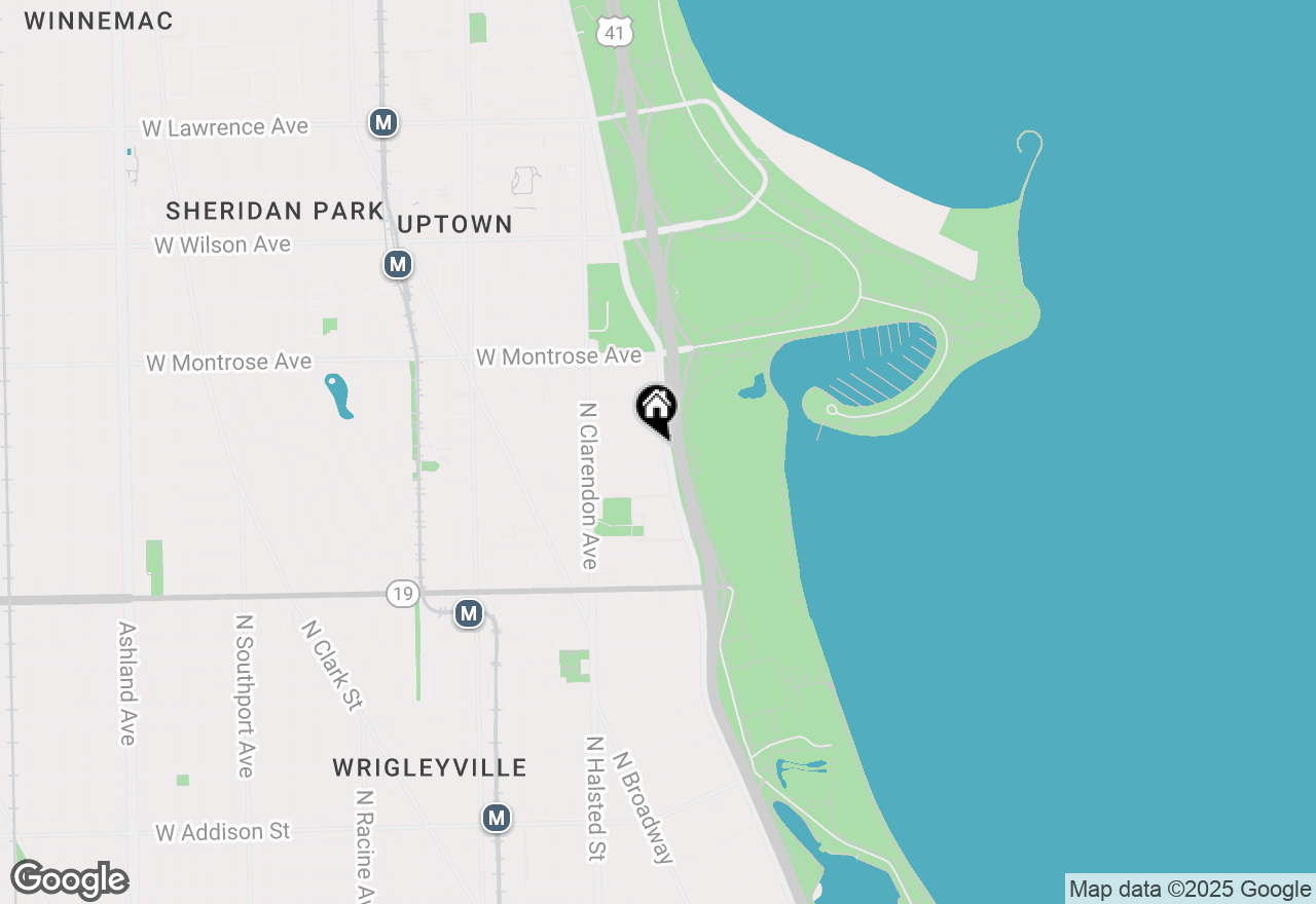 Map of 4200 N Marine Drive #1106, Chicago, IL 60613