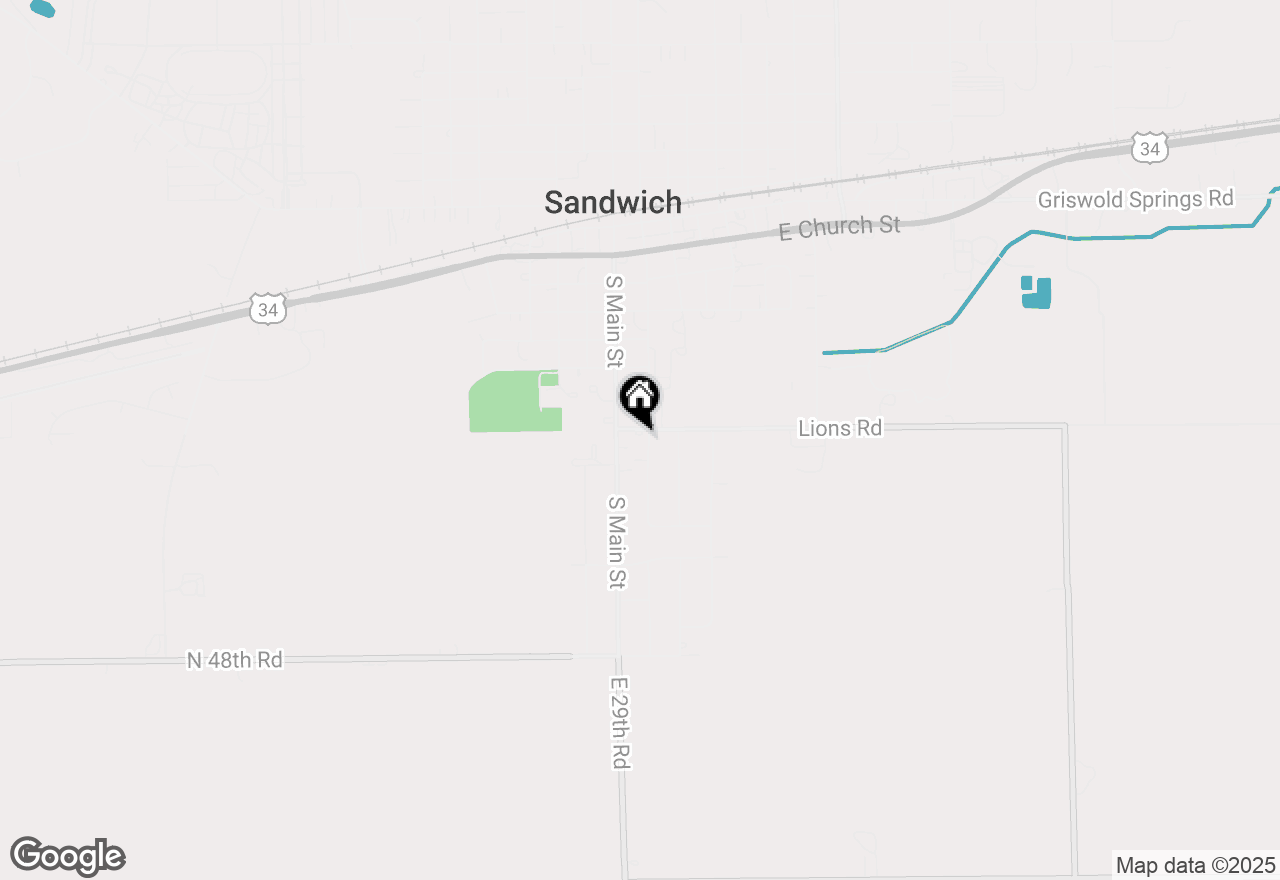 Map of 28 Lions Road, Sandwich, IL 60548